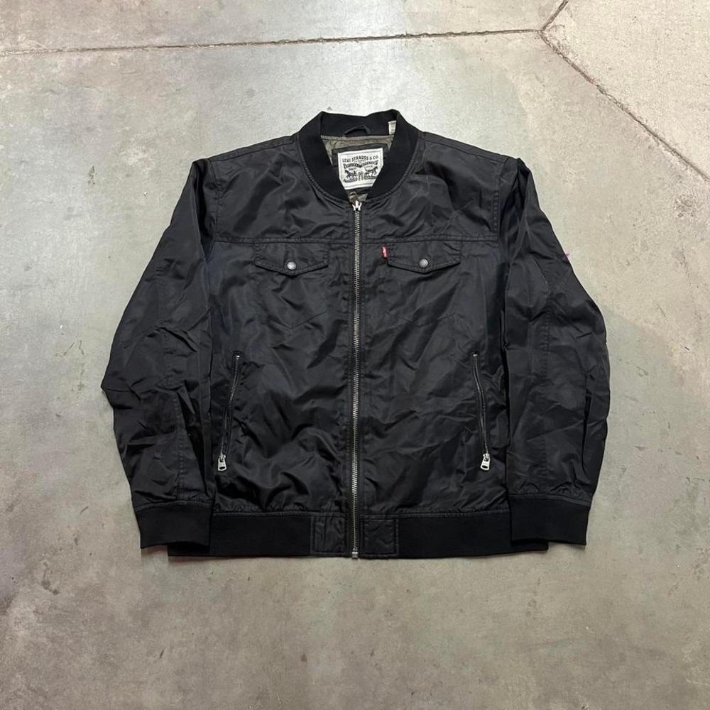 Y2K Levi Black‎ Bomber Oversized Size XXL Jacket
